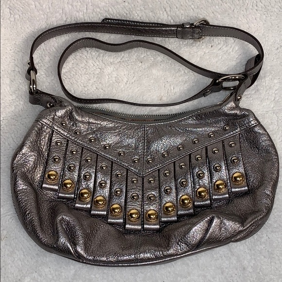 b. makowsky Handbags - B. Makowsky Leather Purse Metallic Silver and Gold